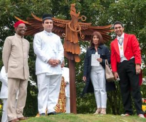 Dr Rao, Balaji Temple, Lord Bilimoria, Kashmira Cooke (Freddie Mercury's sister) and the Asian Toastmaster